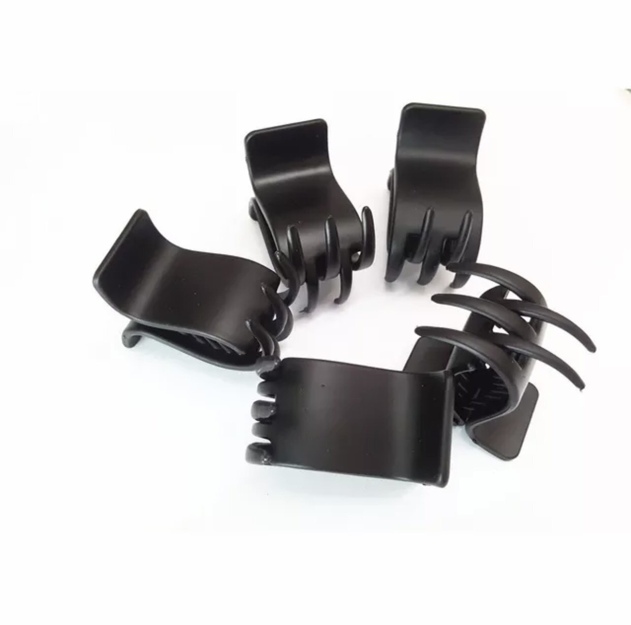 Combo 5 kẹp càng cua gấp tóc 5 răng - 3 răng màu đen nhám không gãy mt0061