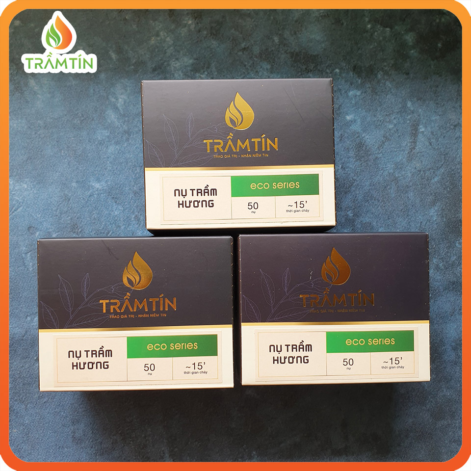 Nhang nụ trầm hương xông nhà Trầm Tín dòng Eco, 100% tự nhiên không chứa hóa chất, mùi hương dịu nhẹ