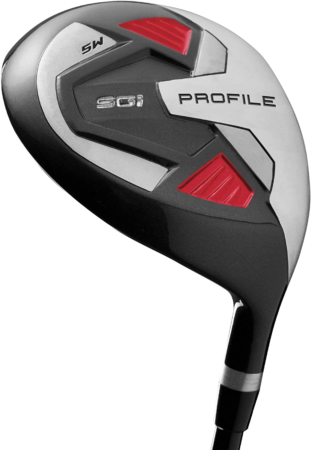 Wilson Golf Profile SGI Kompletny męski zestaw kijków golfowych. Sterownik z wałem grafitowym, drewno wodne z wałem grafitowym, hybrydowy ze stalowym wałem, żelazka ze stali nierdzewnej 6/7/8/9, klin skośny, klin piaskowy Easy Launch ze stalowymi wałami, putter. PRAWORĘCZNY