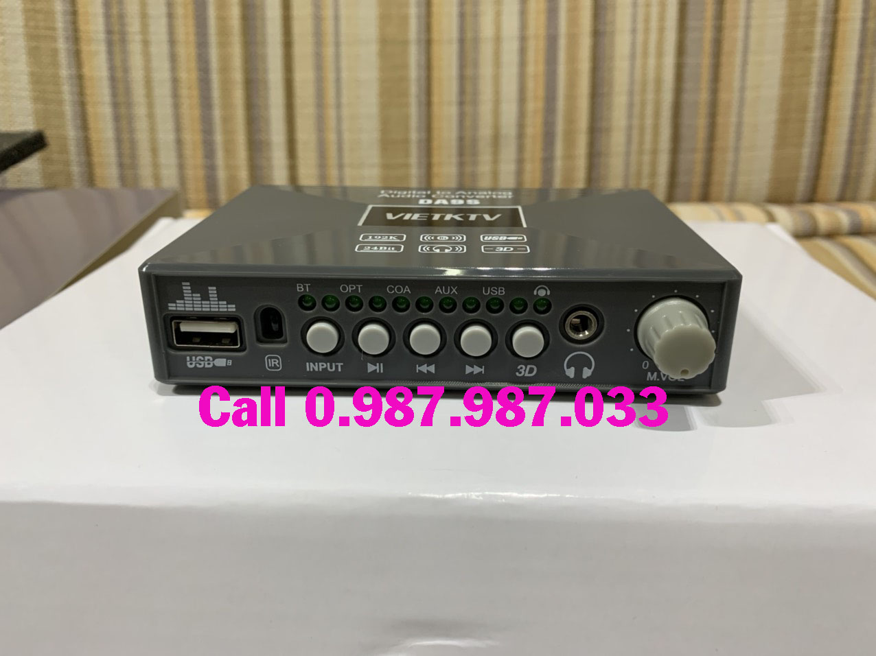 Dac da9 xử lý âm thanh - chuyển đổi quang sang av . usb , blutooth chính hãng vietktv