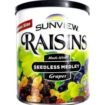 Nho Khô Mỹ Không Hạt Sunview Raisins 425g - có lá cờ Mỹ đồ ăn vặt - đồ khô - trái cây khô
