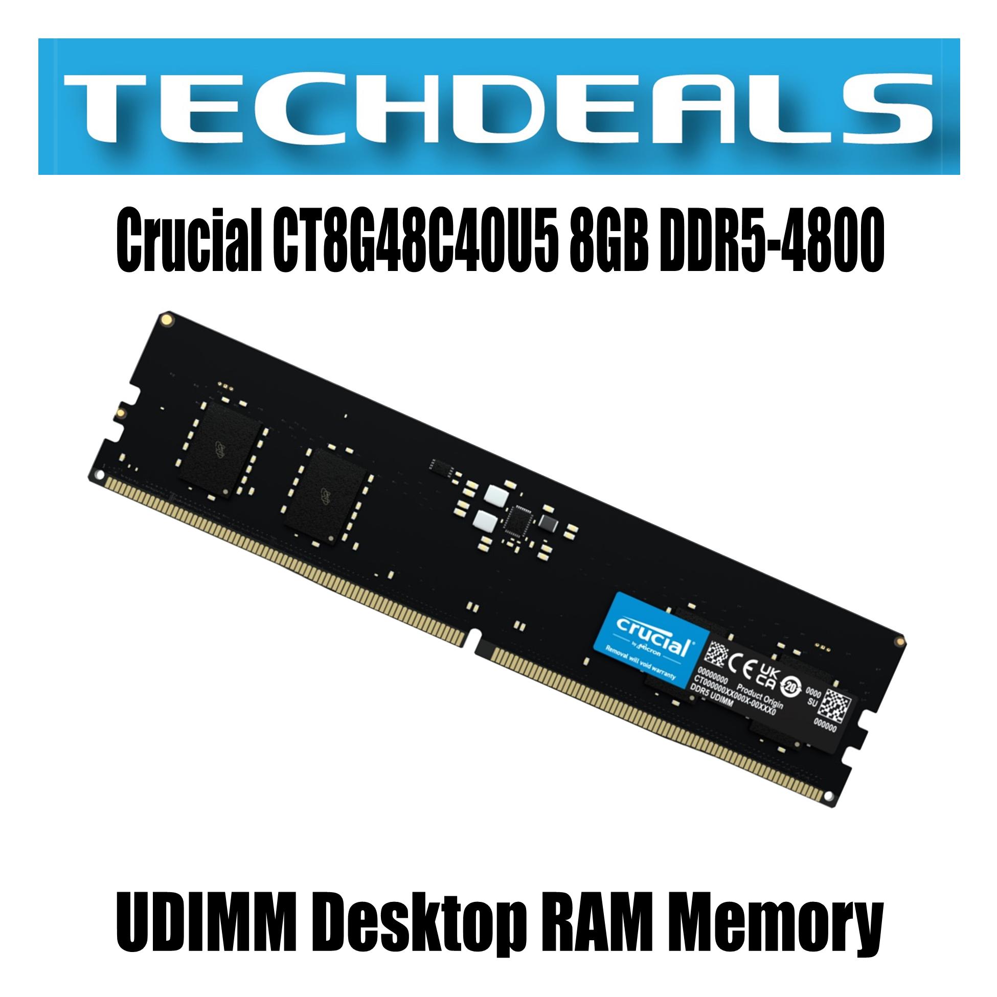8Gb Ddr5 4800Mhz Udimm Ram - Crucial Classic Limited Lifetime