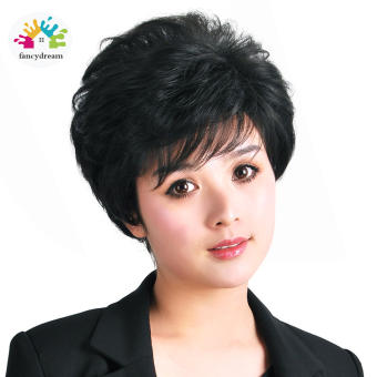 Fancydream Tóc Giả Xoăn Ngắn Cho Nữ Trung Niên Tóc Xù Gợi Cảm Thời Trang Chịu Nhiệt Tổng Hợp
