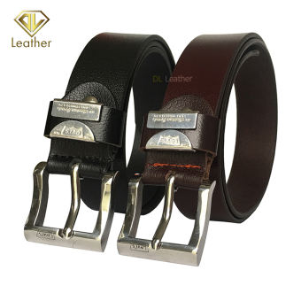 Thắt Lưng Nam Da Thật 1 Lớp Đầu Khóa Inox DLKINLV-01