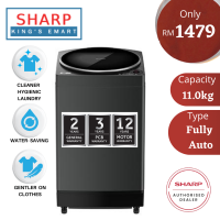 Sharp 11kg No Hole Top Load Washing Machine ESW1109S Jenama Mesin Basuh
