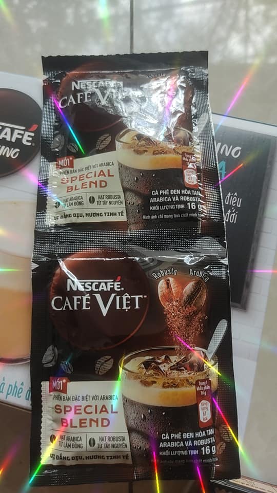 12 gói cà phê đen đá nescafé café việt arabica & robusta 192g