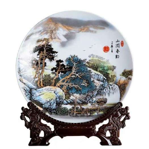 Đĩa Gốm Sứ TRANG TRÍ PHÒNG KHÁCH Kích thước cao 32cm