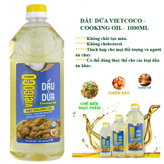 DẦU DỪA VIETCOCO - COOKING OIL 2 Lít