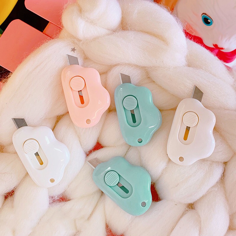 Dao rọc giấy mini, dao rọc giấy hình đám mây dễ thương cute, dao rọc giấy unbox and01