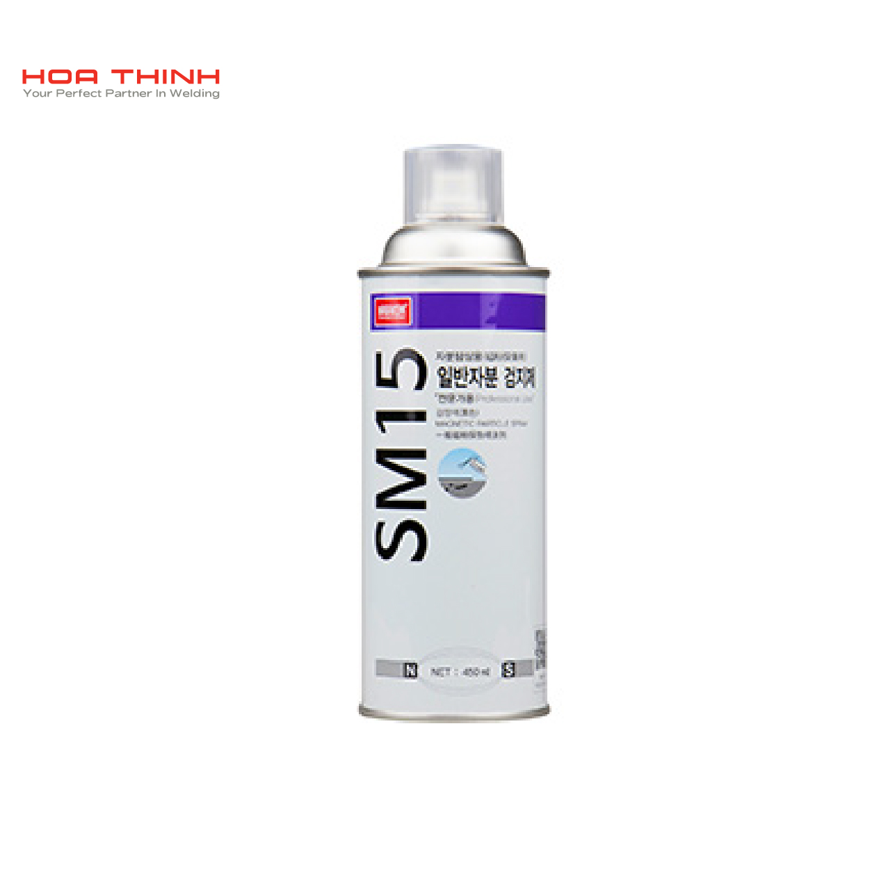 Nabakem - Dung dịch kiểm tra vết nứt mối hàn SM-15, 450ml/bình