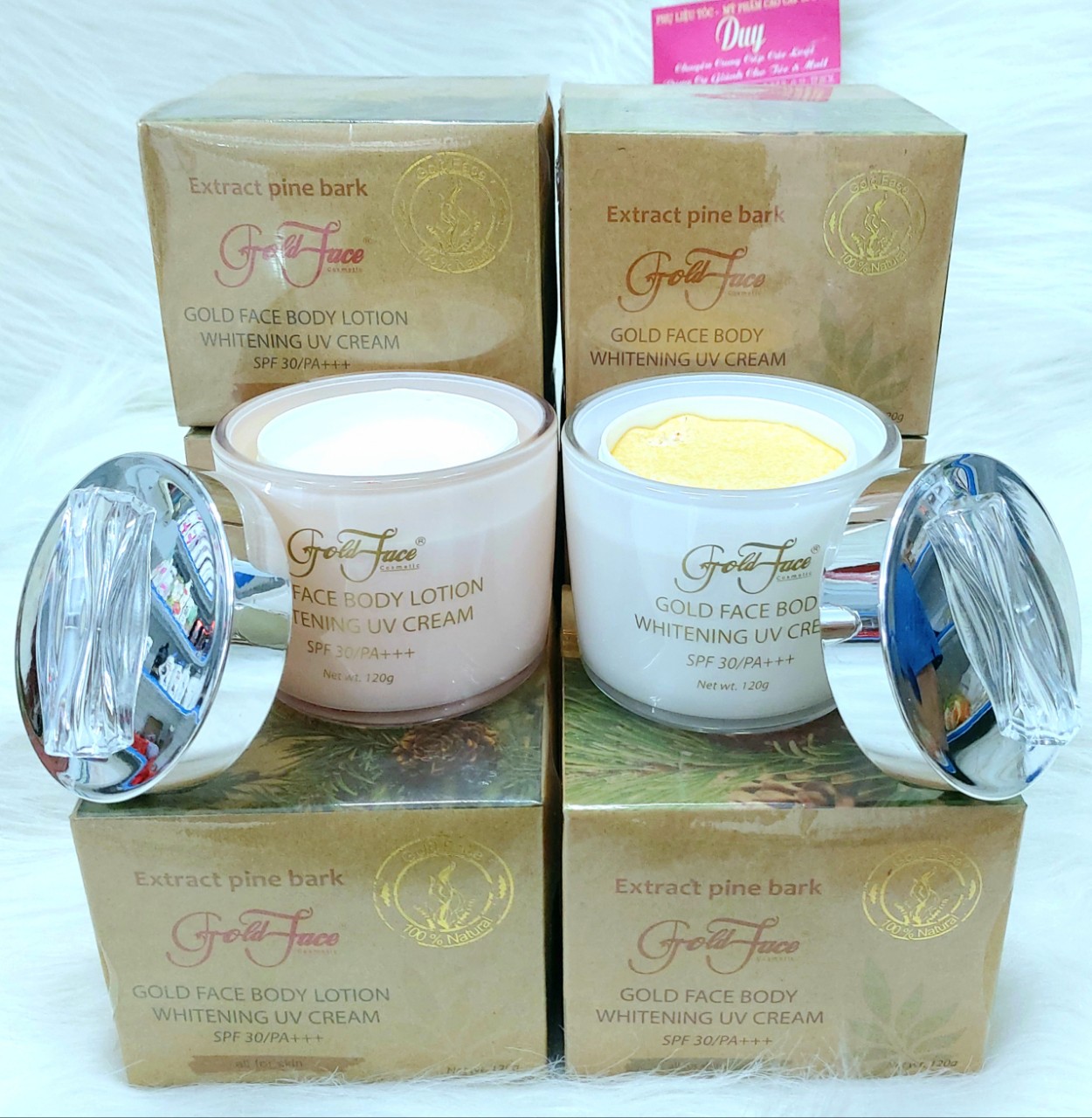 - kem body goldface dạng đặc & dạng mềm - kem dưỡng trắng da toàn thân ngừa lão hóa cho làn da mịn màng 120g