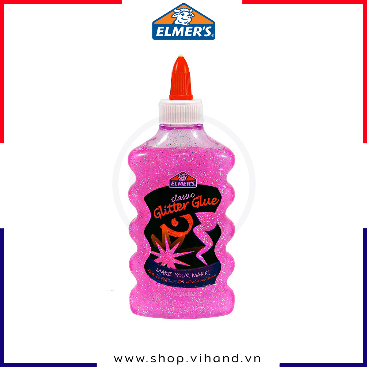 Keo dán kim tuyến Elmer’s Glitter Glue 177.4ml - Hồng