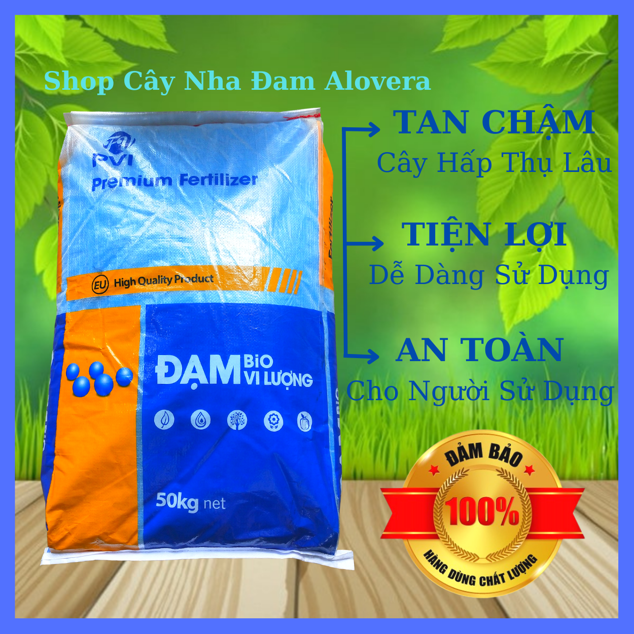 Phân đạm ure màu xanh - chuyên rau màu hoa cây cảnh