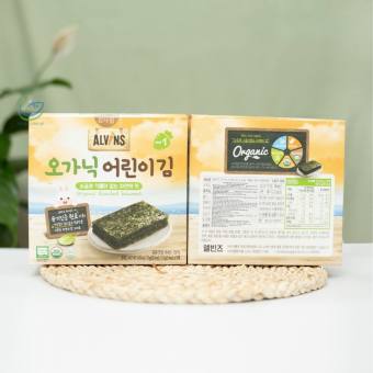 Rong biển hữu cơ tách muối Alvin hộp 15g cho bé 6M+