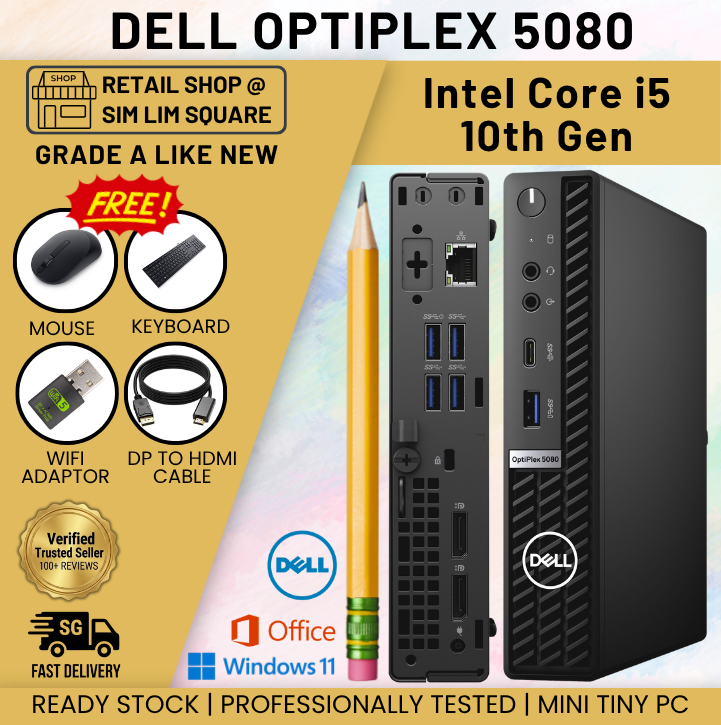 Dell OptiPlex 5080 Mini PC Intel Core i5 10th Gen...