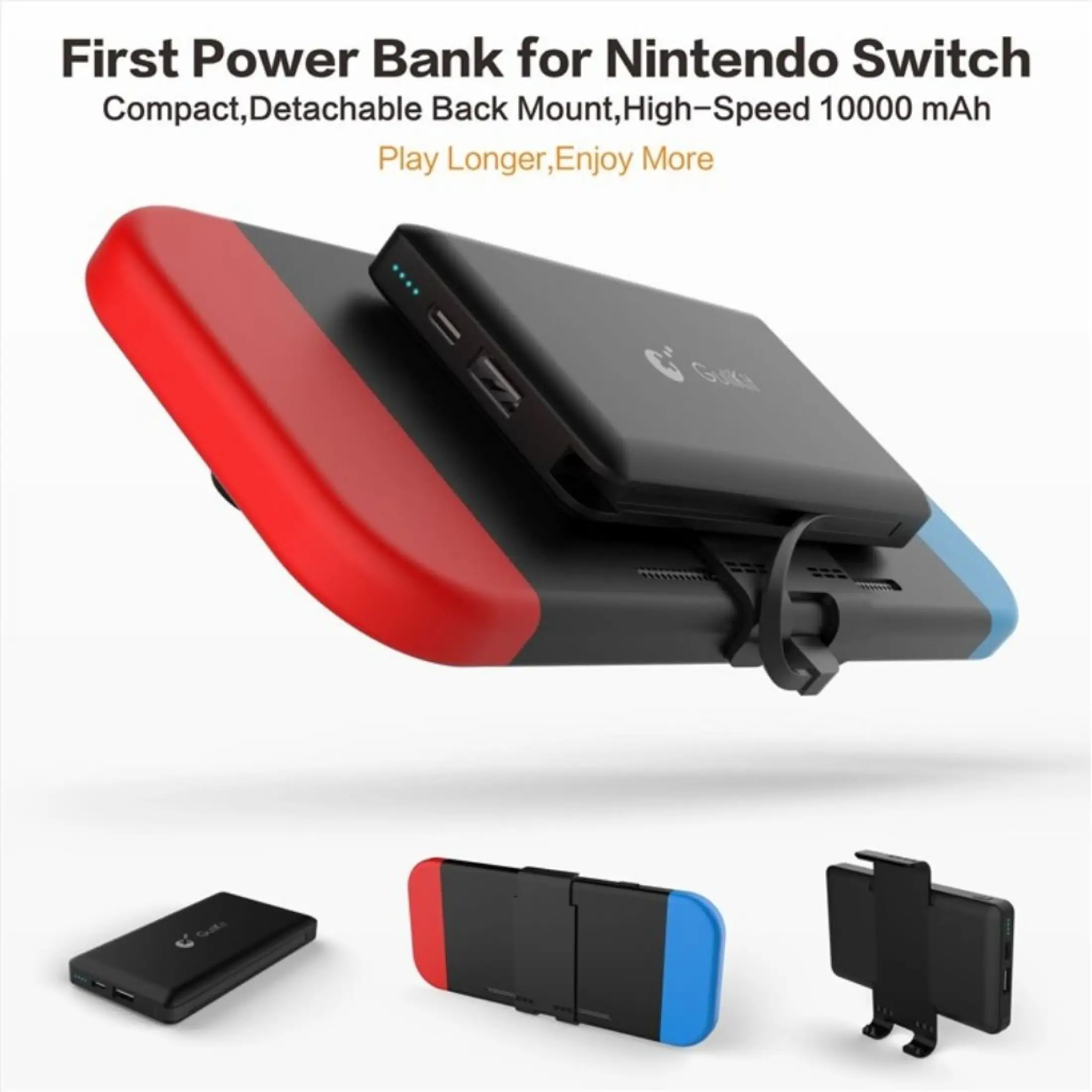 Gulikit 10000mah Powerbank Portable Charger For Nintendo Switch Lazada Singapore