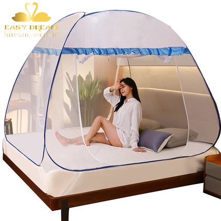 Mùng Ngủ Chụp Thông Minh 1m8x2m, Màn Chụp Tự Bung, Mùng Xếp Gấp Gọn Tiện Lợi