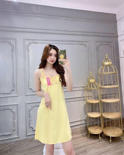 Đầm thun lạnh mặc nhà,Váy ngủ,Đầm mặc nhà
