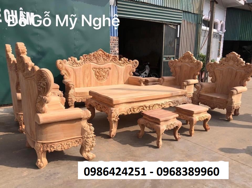 Bộ Bàn Ghế Hoàng Gia Nguyên Khối Gỗ Gõ Đỏ