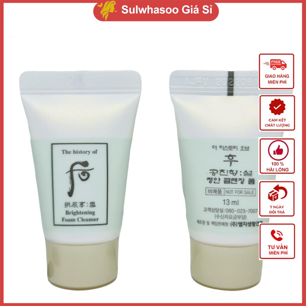 Sữa rửa mặt dưỡng trắng da Whoo Brightening Cleansing Foam mini 13ml sulwhasoogiasi