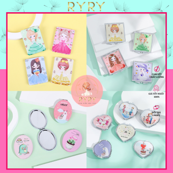 Gương trang điểm mini 2 mặt gấp gọn tiện lợi nhiều mẫu mã kiểu dáng xinh xắn đáng yêu