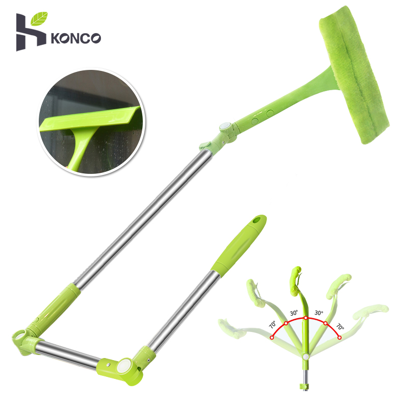 Konco Glass Cleaner Window Cleaner Window Squeegee Microfiber Extendable Window Scrubber Telescopic Handle Glass Sponge ราคา 399 บาท*ส่งฟรี