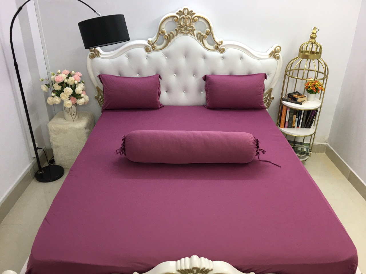 [HCM]Bộ Drap Thun Hàn Quốc mát lạnh { 4 món } khách nhớ chọn size, #gatraigiuong1m6 #gatraigiuong1m8 #gabocdem