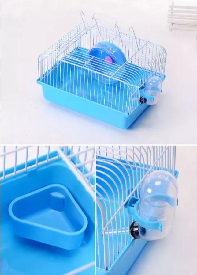 Lồng chuột hamster mini full phụ kiện: lồng quay, bình nước, máng đựng thức ăn i bách hóa tỷ trần