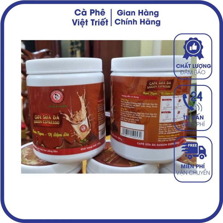 Café sữa đá saigon espresso hòa tan hũ nhựa 320 gram