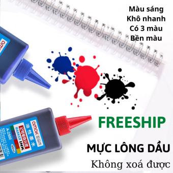 Mực Đổ Bút Lông Dầu Mực 500ml KHÔNG XÓA ĐƯỢC QUEEN LEE STORE