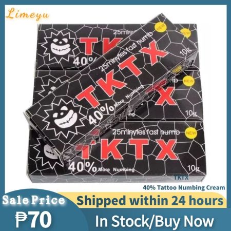Limeyu TKTX 40% Tattoo Numbing Cream, 10g Solid (Black)