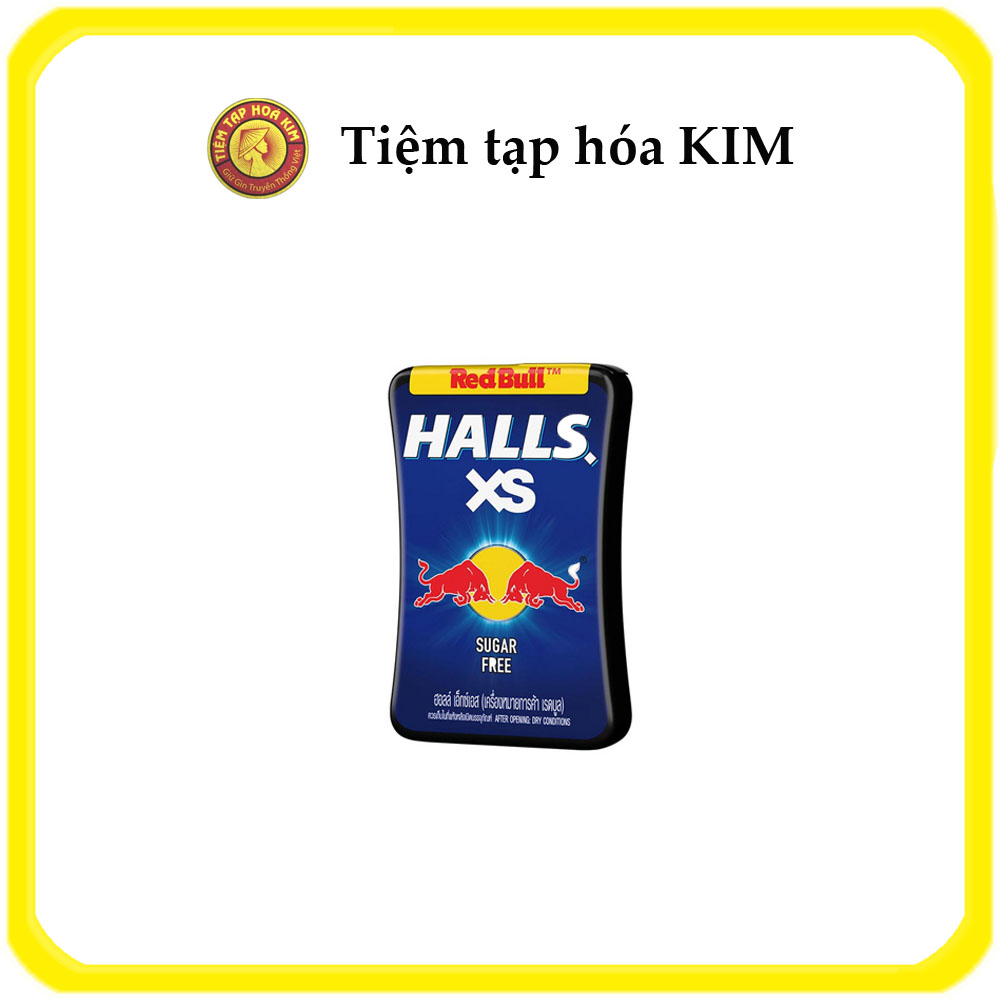 Kẹo Ngậm Halls Xs Redbull Không Đường Vị Trái Cây Hộp 13.8G