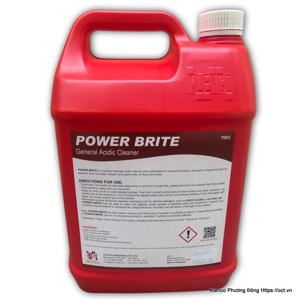 Power brite-5l chất tẩy cặn can-xi