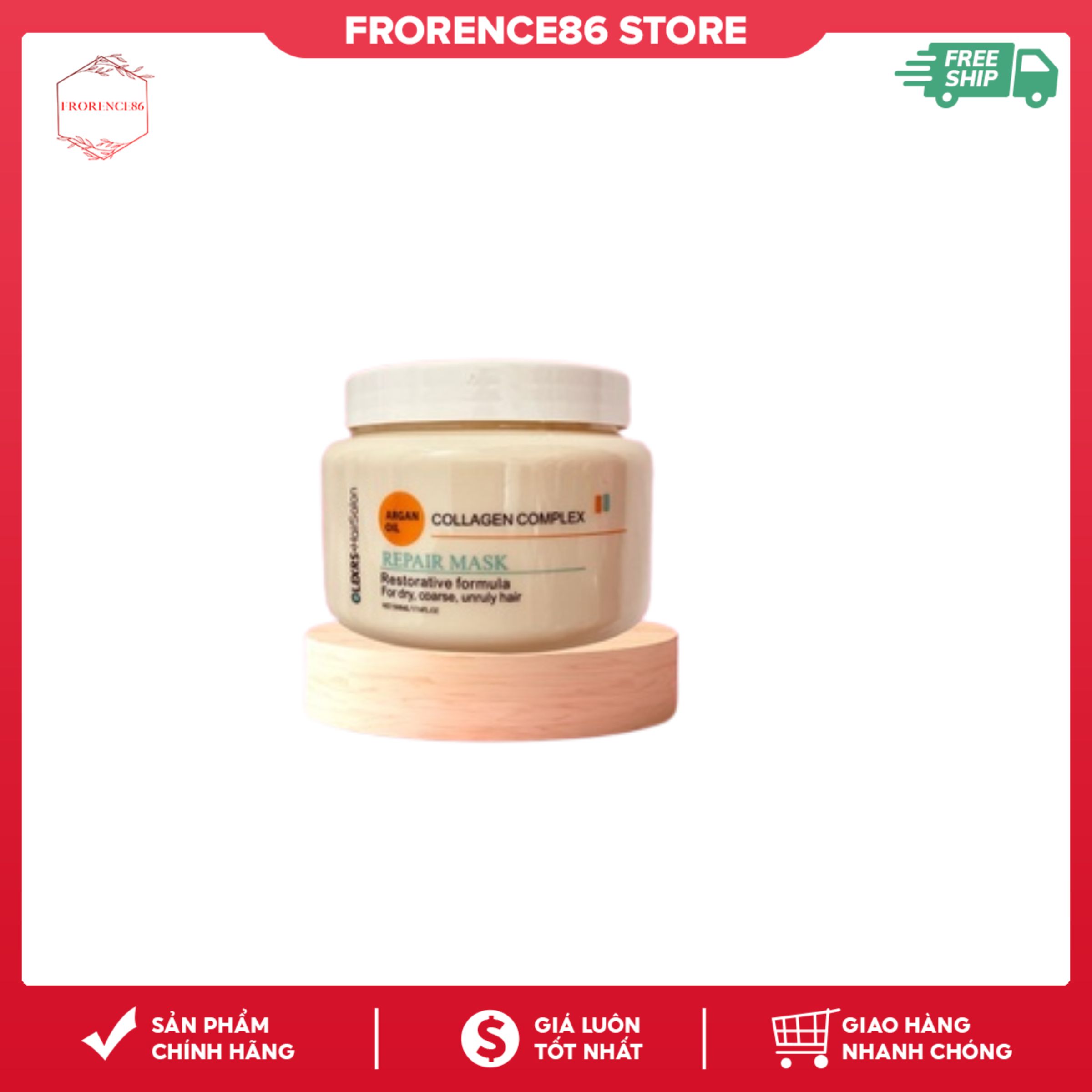 Kem Ủ tóc phục hồi Olexrs hair salon Argan Oil Collagen cao cấp hương nước hoa 500ml