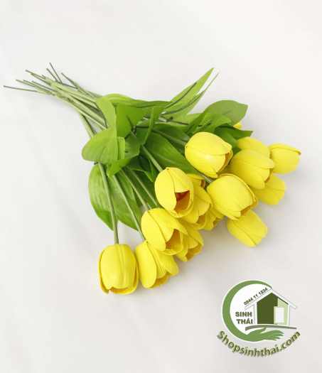 Cành hoa tulip màu vàng - Hoa giả cao cấp [ 1 cành ]