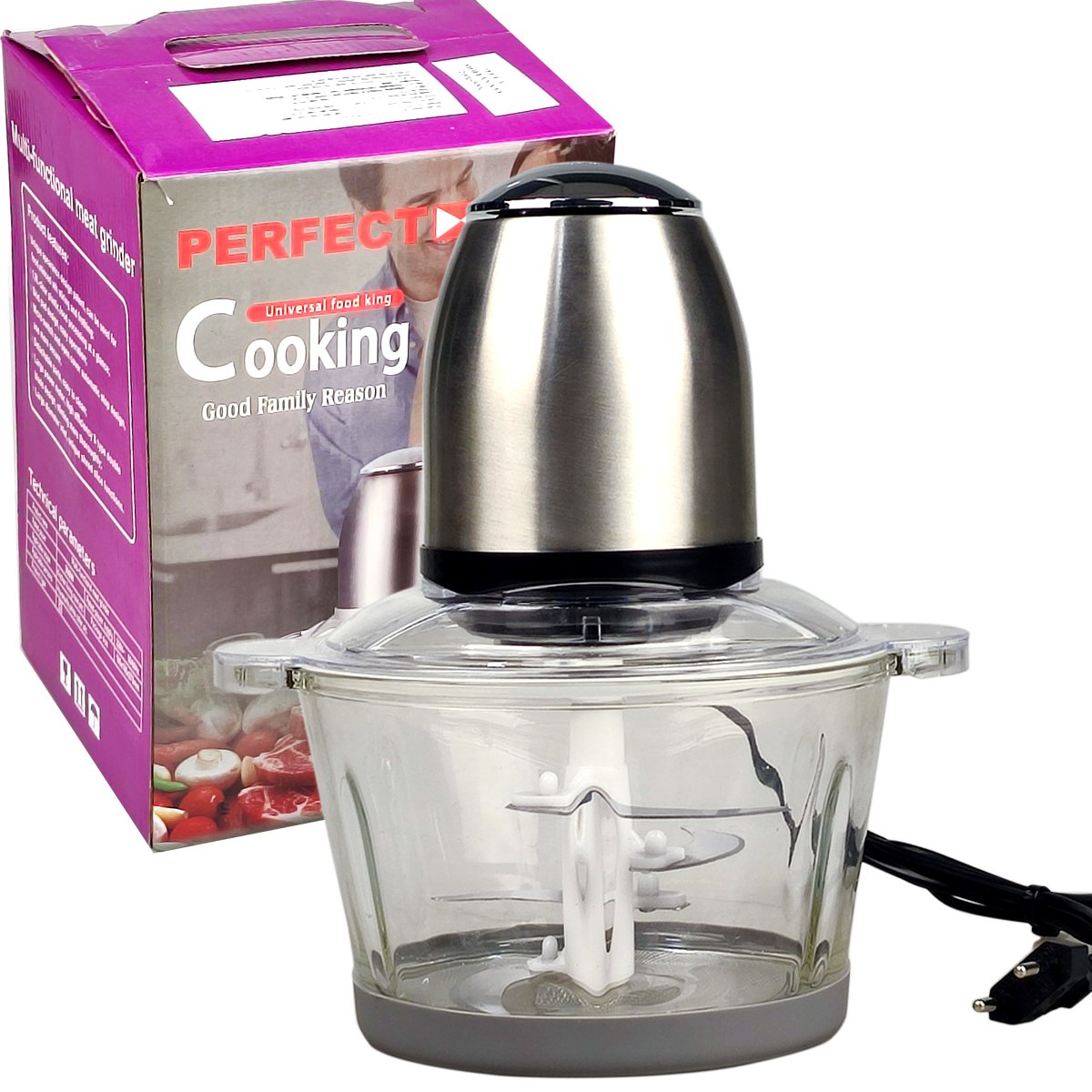 Máy Xay Thịt Kết Hợp Xay Sinh Tố Perfect Cối Thủy Tinh Dung Tích 1.8L Xay Nhuyễn Mọi Thực Phẩm