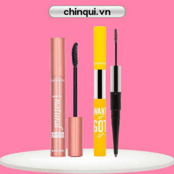 Combo Lemonade Chuốt Mi + Chì Kẻ Mày 2 Đầu 2 Món SuperNatural Mascara 7.5g + Dual Eyebrow #Dark Brown 2.75g