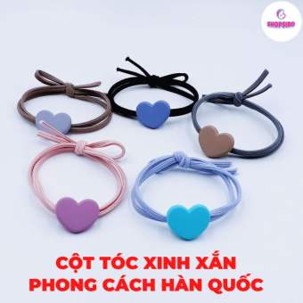 Thun cột tóc nữ nhiều màu xinh xắn phong cách Hàn Quốc M11