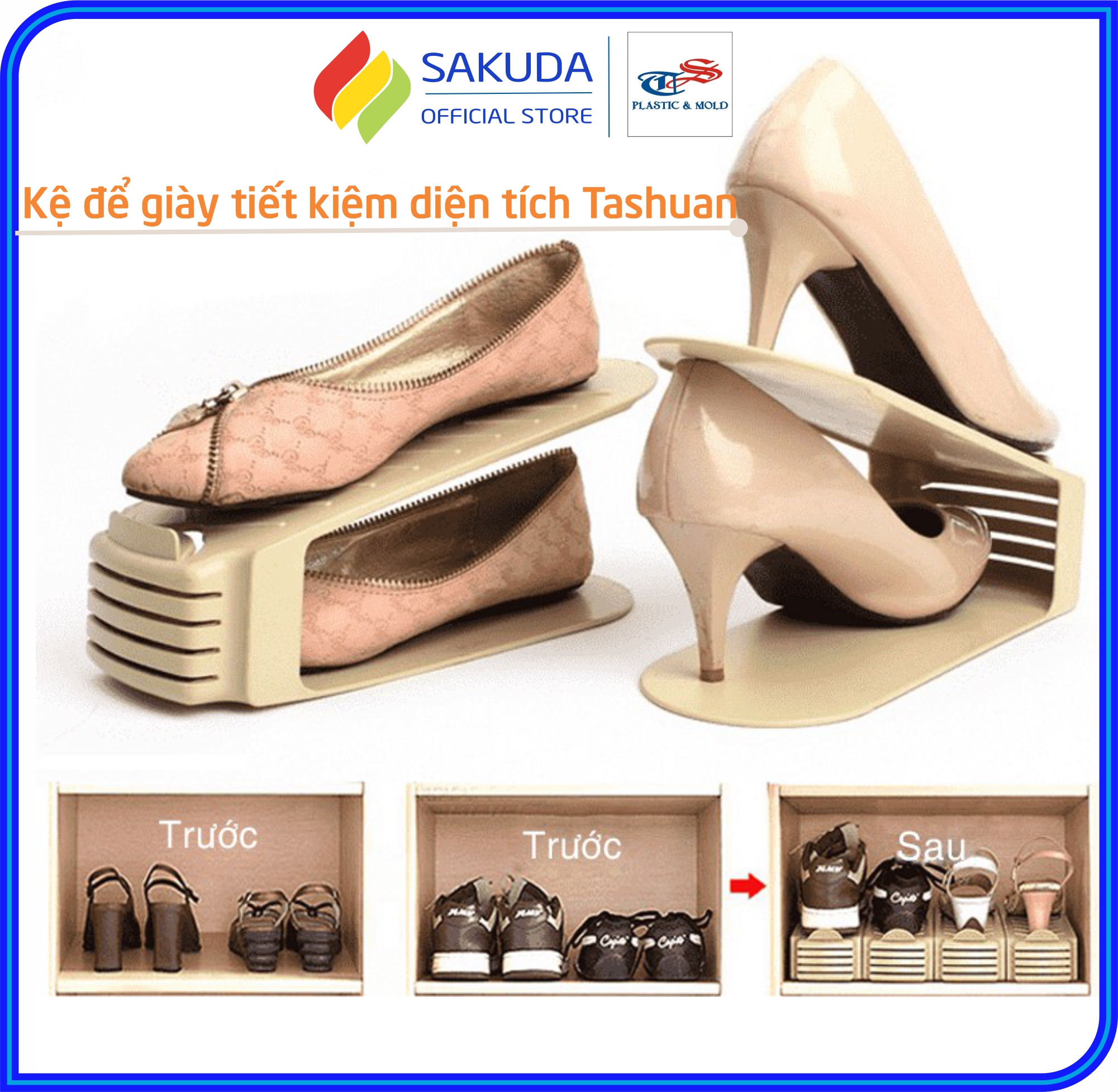 Bộ Kệ Giày Tiết Kiệm Diện Tích, Sắp xếp tủ giày gọn gàng, thẩm mỹ, Chất liệu nhựa PP cao cấp  Tashuan  Việt Nam TS-5138
