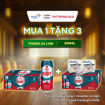 Thùng Bia Red Ruby Max 330ml x 24 lon