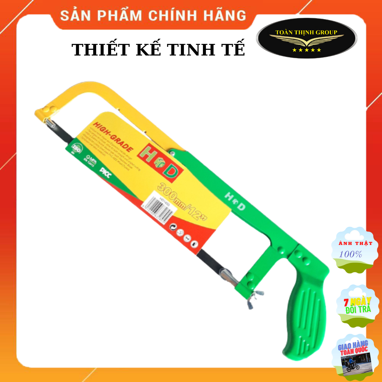 Khung cưa sắt kim loại cầm tay hd, cưa gỗ cầm tay cán sắt chính hãng hiệu hd