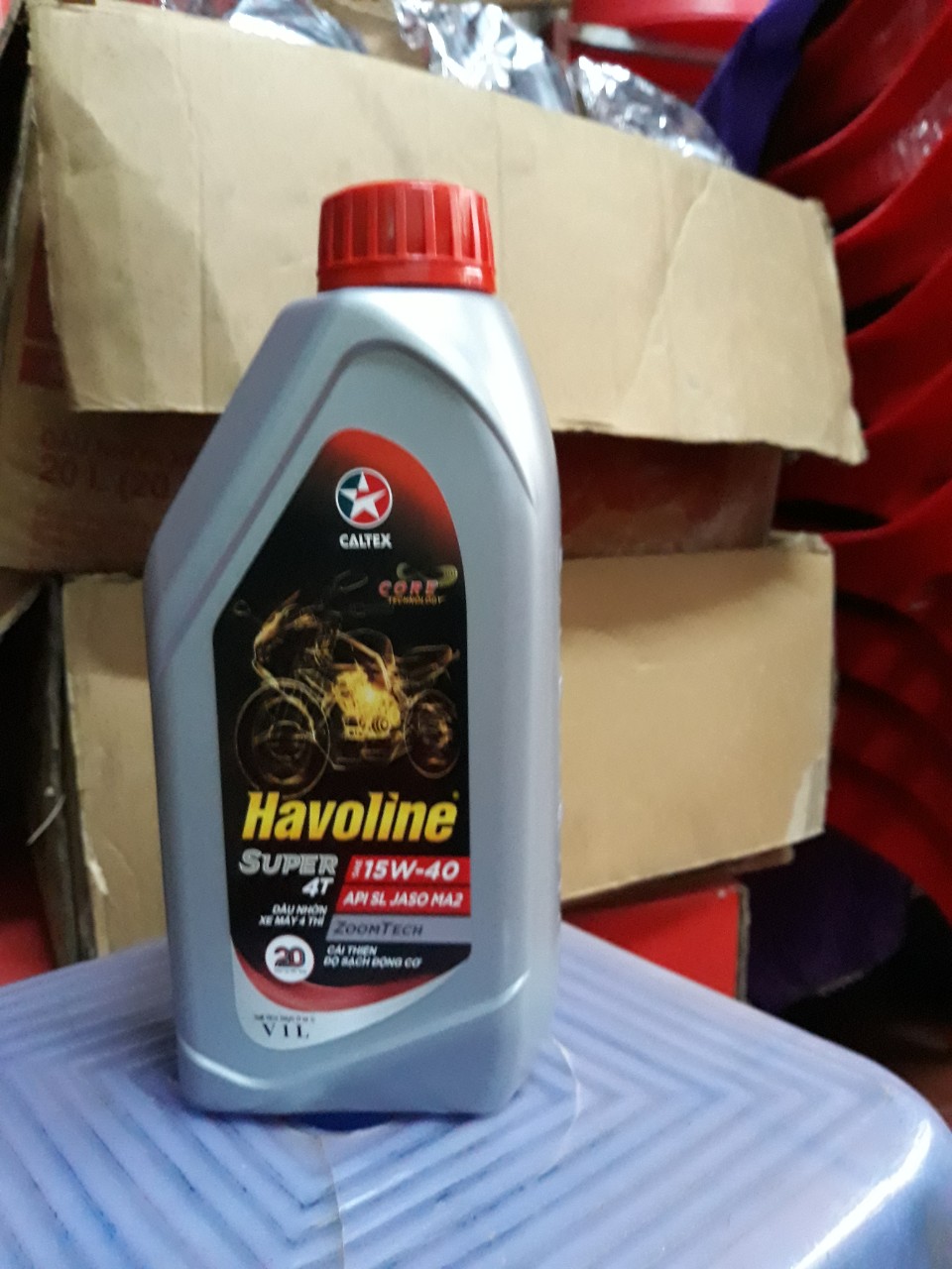 Dầu Nhớt Xe Số Caltex Havoline Super 4T 15W40 1L