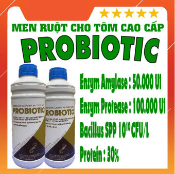 2 CHAI 1LIT MEN RUỘT CHO TÔM PHÒNG PHÂN TRẮNG, LỎNG RUỘT DẠNG LỎNG PROBIOTIC