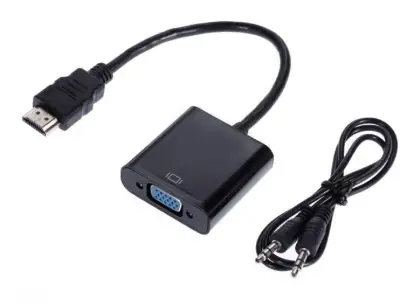 HDMI to VGA Cable HDMI Male to VGA Female RGB Analog VGA Video Audio Converter Adapter Cables HD1080 (3)