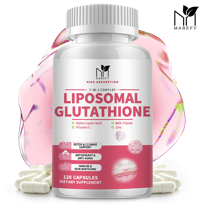 Viên nang Liposomal Glutathione 1000mg với Milk Thistle Alpha Lipoic Acid Vitamin C Kẽm để làm trắng da Chống oxy hóa mạnh mẽ Chống lão hóa Giải độc & làm sạch Hỗ trợ sức khỏe miễn dịch