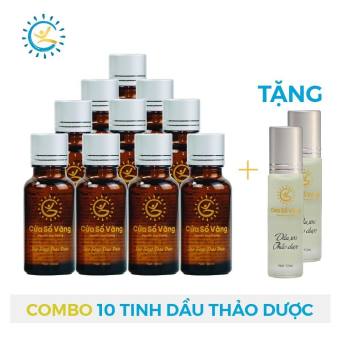 COMBO 10 tinh dầu xông tặng 2 dầu xoa cửa sổ vàng