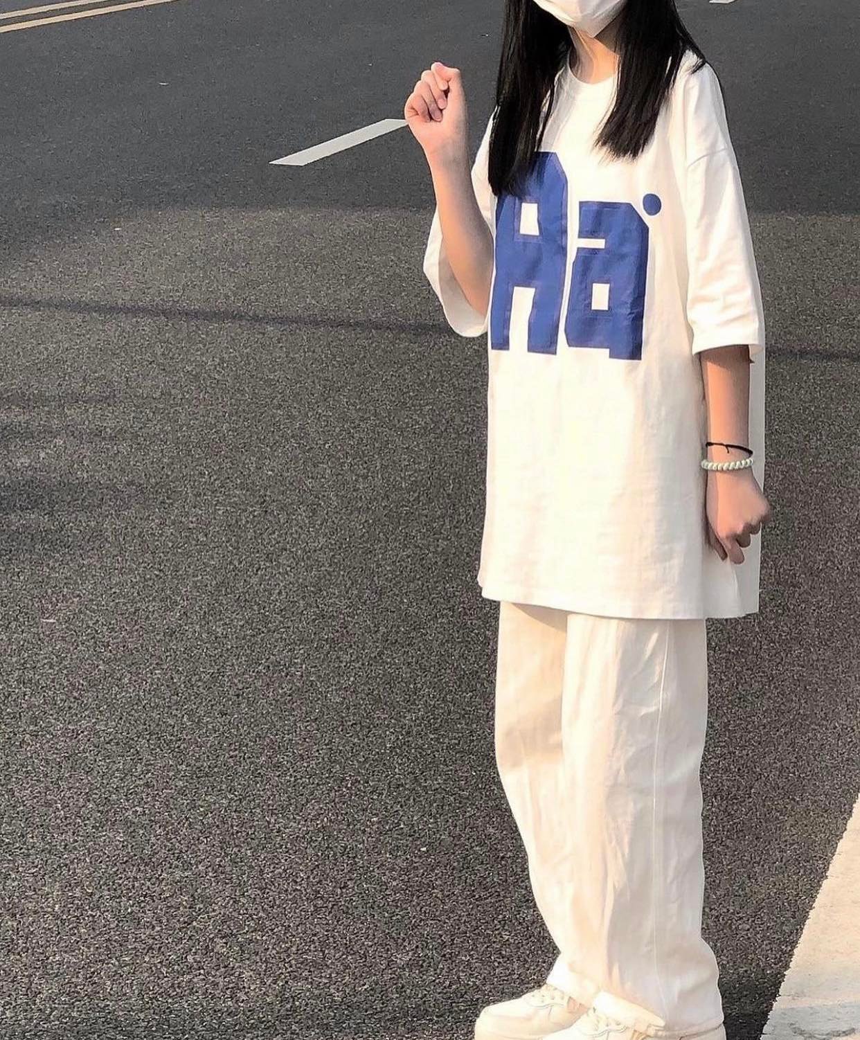Bộ Áo Thun Aa Quần Ống Rộng Nữ ♥️ Set quần áo mặc hè dáng rộng tay lỡ học sinh Ulzzang