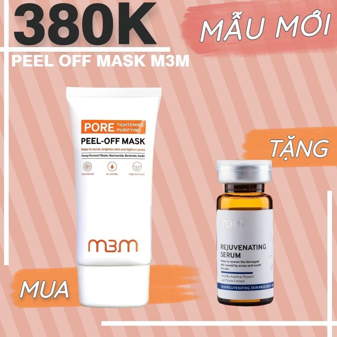 Siêu phẩm mặt nạ màng tế bào sinh học - peel off mask m3m 30ml - tặng tinh chất m3m 10ml