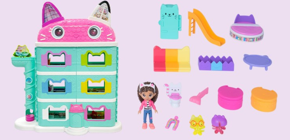 100% Authentic] Gabby's Dollhouse with Lift ○ Spinmaster