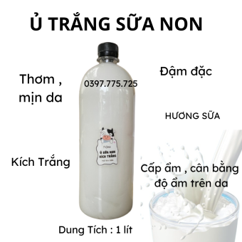 Chai 1000ml ủ sữa non kích trắng cho face và body